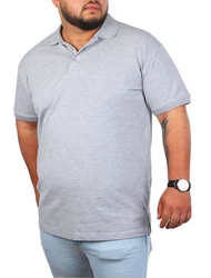Young & Rich Poloshirt Herren Basic mit Knopfleiste Kurzarm Regular Fit Grau/Hellgrau