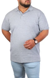 Young & Rich Poloshirt Herren Basic mit Knopfleiste Kurzarm Regular Fit Grau/Hellgrau