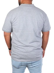 Young & Rich Poloshirt Herren Basic mit Knopfleiste Kurzarm Regular Fit Grau/Hellgrau