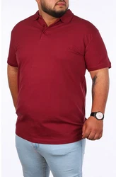Young & Rich Poloshirt Herren Basic mit Knopfleiste Kurzarm Regular Fit Dunkelrot/Rot/Bordeaux