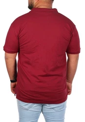 Young & Rich Poloshirt Herren Basic mit Knopfleiste Kurzarm Regular Fit Dunkelrot/Rot/Bordeaux