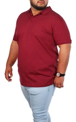 Young & Rich Poloshirt Herren Basic mit Knopfleiste Kurzarm Regular Fit Dunkelrot/Rot/Bordeaux