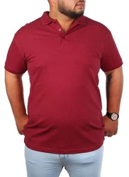 Young & Rich Poloshirt Herren Basic mit Knopfleiste Kurzarm Regular Fit Dunkelrot/Rot/Bordeaux