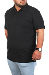 Young & Rich Poloshirt Herren Basic mit Knopfleiste Kurzarm Regular Fit Schwarz