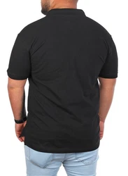 Young & Rich Poloshirt Herren Basic mit Knopfleiste Kurzarm Regular Fit Schwarz