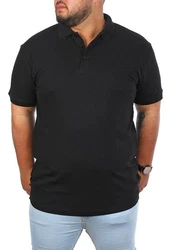 Young & Rich Poloshirt Herren Basic mit Knopfleiste Kurzarm Regular Fit Schwarz