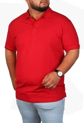 Young & Rich Poloshirt Herren Basic mit Knopfleiste Kurzarm Regular Fit Rot