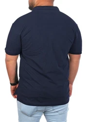 Young & Rich Poloshirt Herren Basic mit Knopfleiste Kurzarm Regular Fit Dunkelblau/Blau