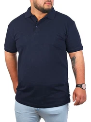 Young & Rich Poloshirt Herren Basic mit Knopfleiste Kurzarm Regular Fit Dunkelblau/Blau