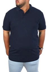 Young & Rich Poloshirt Herren Basic mit Knopfleiste Kurzarm Regular Fit Dunkelblau/Blau