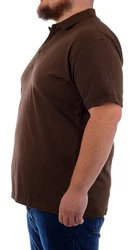 Young & Rich Poloshirt Herren Basic mit Knopfleiste Kurzarm Regular Fit Dunkelbraun/Braun/Dunkelrot
