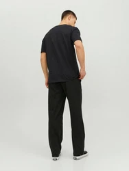 Jack & Jones T-Shirt 2-er Set Logo T-Shirt Kurzarm Basic Shirt JJELOGO (5581) Schwarz (5581)