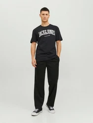 Jack & Jones T-Shirt 2-er Set Logo T-Shirt Kurzarm Basic Shirt JJELOGO (5581) Schwarz (5581)