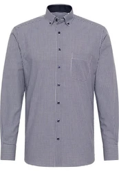 Eterna Langarmhemd MODERN FIT NON IRON Dunkelblau/Hellblau/Blau/Dunkelgrau