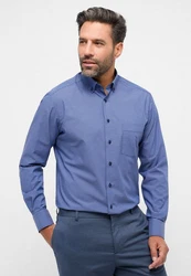 Eterna Langarmhemd MODERN FIT NON IRON Dunkelblau/Blau/Hellblau