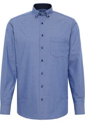 Eterna Langarmhemd MODERN FIT NON IRON Dunkelblau/Blau/Hellblau
