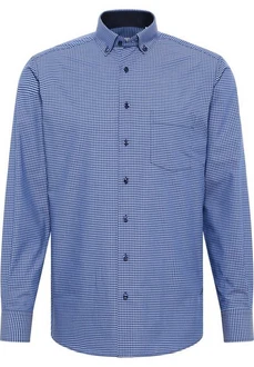 Eterna Langarmhemd MODERN FIT NON IRON Dunkelblau/Blau/Hellblau