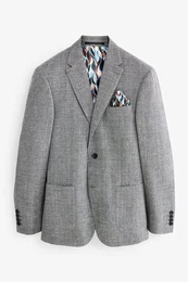 Sakko Signature Angelico Slim Fit Sakko aus Leinenmix (1-tlg)
