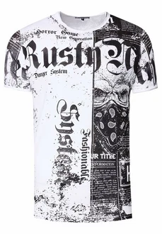Rusty Neal T-Shirt Used-Look Creme/Weiß/Rot/Schwarz Rusty Neal T-Shirt Used-Look Creme/Weiß/Rot/Schwarz
