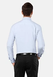 Vincenzo Boretti Businesshemd gerader Schnitt Hellblau/Blau