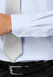Vincenzo Boretti Businesshemd gerader Schnitt Hellblau/Blau