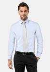 Vincenzo Boretti Businesshemd gerader Schnitt Hellblau/Blau