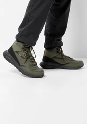 Jack Wolfskin DROMOVENTURE TEXAPORE MID Sneaker Dunkelgrün/Braun/Khaki