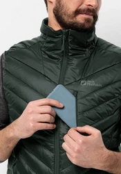 Jack Wolfskin Daunenweste PASSAMANI DOWN VEST Dunkelgrün/Grün