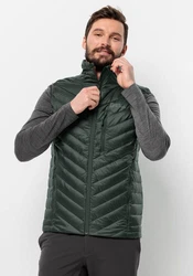 Jack Wolfskin Daunenweste PASSAMANI DOWN VEST Dunkelgrün/Grün