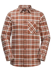 Jack Wolfskin Flanellhemd BERGWEG SHIRT Braun/Rot/Orange