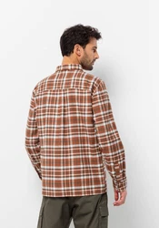 Jack Wolfskin Flanellhemd BERGWEG SHIRT Braun/Rot/Orange