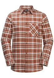 Jack Wolfskin Flanellhemd BERGWEG SHIRT Braun/Rot/Orange