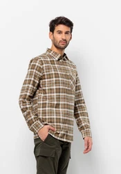 Jack Wolfskin Flanellhemd BERGWEG SHIRT Braun/Beige