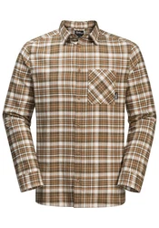 Jack Wolfskin Flanellhemd BERGWEG SHIRT Braun/Beige