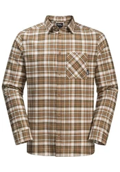 Jack Wolfskin Flanellhemd BERGWEG SHIRT Braun/Beige