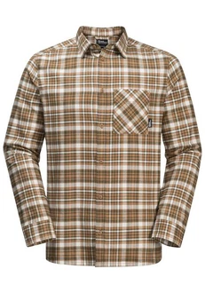 Jack Wolfskin Flanellhemd BERGWEG SHIRT Braun/Beige