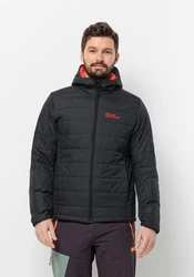 Jack Wolfskin Funktionsjacke LAPAWA INS HOODY Dunkelgrau/Grau/Braun/Schwarz