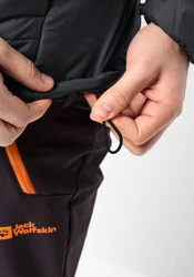 Jack Wolfskin Funktionsjacke LAPAWA INS HOODY Dunkelgrau/Grau/Braun/Schwarz