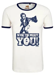 LOGOSHIRT T-Shirt Dirty Harry Nice To Meet You Schwarz/Dunkelblau/Weiß/Creme