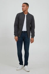 Indicode Sweatjacke IDBronte mit Reißverschluss Dunkelgrau/Hellgrau/Grau