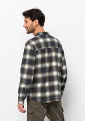 Jack Wolfskin Flanellhemd WANDERWEG SHIRT Beige/Dunkelblau/Blau/Braun