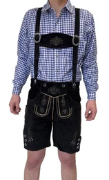 Trachtenlederhose Herren Lederhose Tracht Kurz mit Hosentrgern