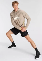 Nike Kapuzensweatshirt DRI-FIT TRAIL MAGIC HOUR MEN'S PULLOVER TRAIL RUNNING HOODIE Khaki/Grau/Braun