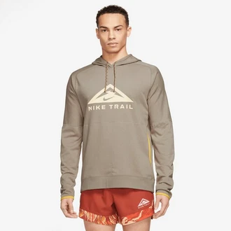 Nike Kapuzensweatshirt DRI-FIT TRAIL MAGIC HOUR MEN'S PULLOVER TRAIL RUNNING HOODIE Khaki/Grau/Braun