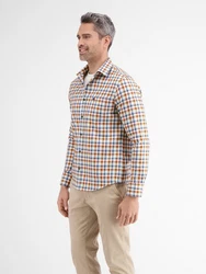 LERROS Karohemd Twillqualität Braun/Mischfarben/Rot/Khaki/Beige