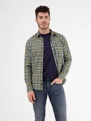 LERROS Karohemd Twillqualität Gelb/Grün/Neonfarben/Hellblau/Blau