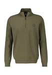 LERROS Sweatjacke Sweat-Troyer Strukturqualität Dunkelgrün/Khaki