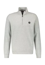 LERROS Sweatjacke Sweat-Troyer Strukturqualität Grau