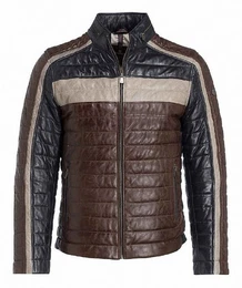 Lederjacke Cicero Steppjacke aus feinstem Lammnappa Leder