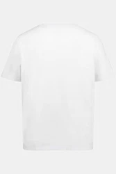 JP1880 T-Shirt Henley Basic Knopfleiste Weiß/Creme